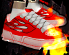 Red flame sneakers