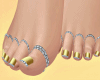 Feet + Gold Nails
