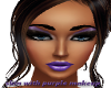 Skin with purple makeup