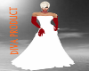 PF White w/Red Gown