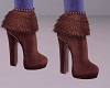 brown fur boots