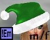 !Em Santa Hat Green M/F