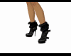 Black heel booties