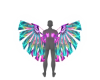 Retrowave artsy wings