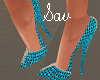 Blue Jewel Heels
