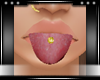 Gold Tongue Piercing