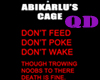 ABIKARLUs cage sign.