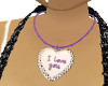 i love you cake necklace