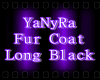 IYIFur Coat Long Black