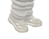 White Scarf Boots
