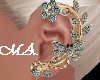*Gold&Turquoise Earcuffs