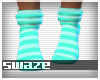 Aqua Stripe Socks