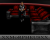 [xMx] Red Velour Sofa