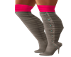 henna boots pink socks