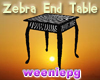 Zebra End Table