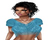 blue shimmering top