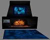 blue butterfly fireplace
