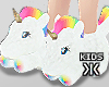 Rainbow unicorn slippers