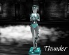 gothic teal statue