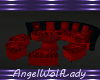 [A] Red Tiger Couch Set