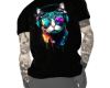 Blusa Preta Cat Neon