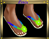 ~L~Green Flip Flops