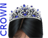 tiara crown blue silver