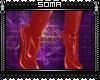 `x: PVC Boots: Red