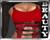 NETTED RED BLK@@TOP