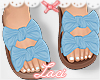 ﾟ✧ blue bow sandals