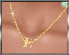 T* "E" Gold Necklace