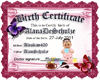 Certificado Nacimiento