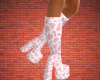 Pink Cow Leather Boots