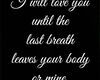 I will love you quote