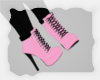 A: Pink n black boots