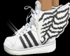 WHITE TENNIS SHOES wings