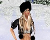 SL Black Fur Hat + Hair