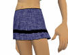 Blue Canvas Skirt Pleats