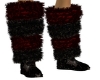 Cute furry boots red/bl