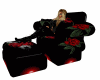 Black Sofa&Red Rose-3P