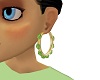 Lime Glitter Earrings