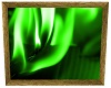 Gold Frame Green Flame