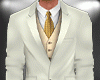 Lux white+ gold suit
