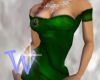 *W* Emerald Silk Dress