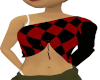 black red checker top