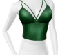 Cropped couro verde
