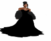 Draped In Fur gown BLK
