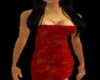 Sexy Red strapless dress
