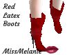 Red Latex Boots