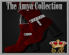 Amya Red Leather Boots